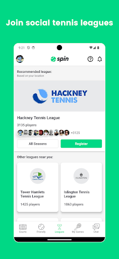 Spin: Tennis Partners, Leagues Screenshots