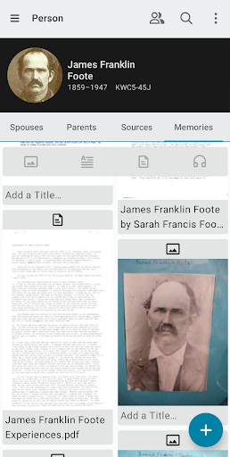 FamilySearch Tree Screenshots