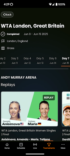 Tennis Channel Screenshots