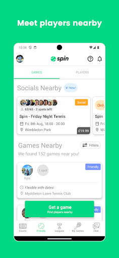 Spin: Tennis Partners, Leagues Screenshots