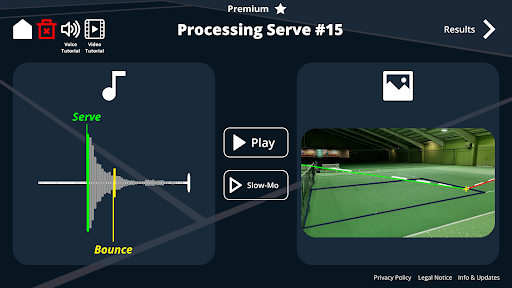 Tennis Serve Speed Tracker Screenshots