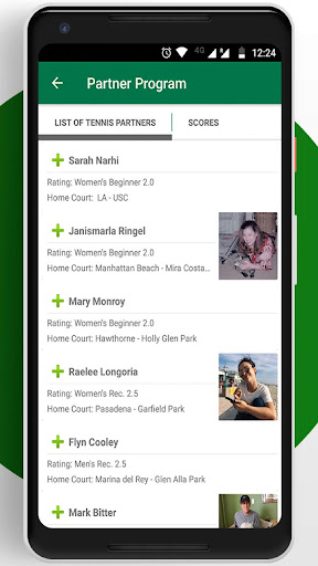 Tennis League Network App Screenshots