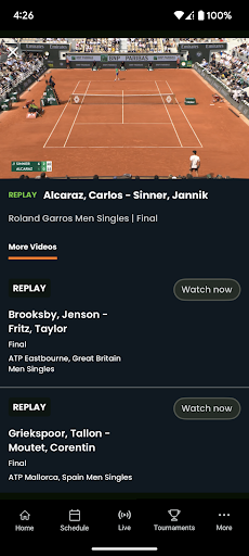 Tennis Channel Screenshots